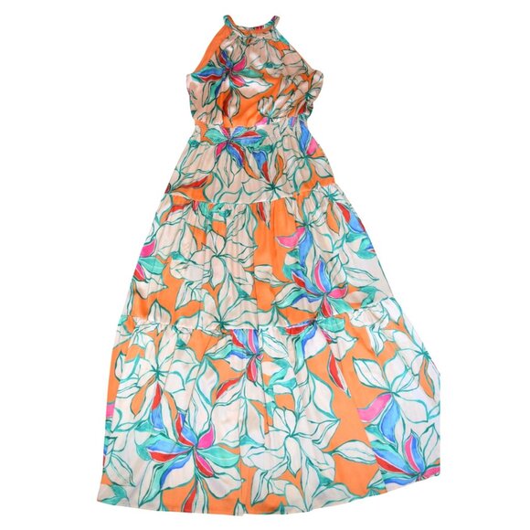 Tahari ASL Maxi Sleeveless Floral Sundress Dress Women Size Small Boho Resortwea - Picture 8 of 8